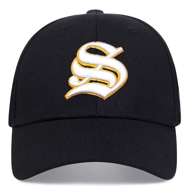 Бейсболки унисекс с вышитым тигром и буквой S на боку, весенние и осенние, регулируемые, повседневные, кепки для активного отдыха, кепка в стиле хип-хоп, солнцезащитная кепка