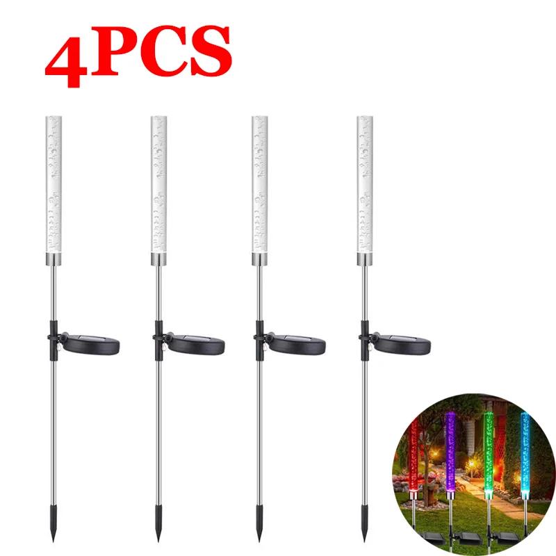 10 шт. акриловый пузырьковый солнечный светильник для газона RGB садовый уличный солнечный светильник водонепроницаемый RGB меняющий цвет светодиодный солнечный светильник