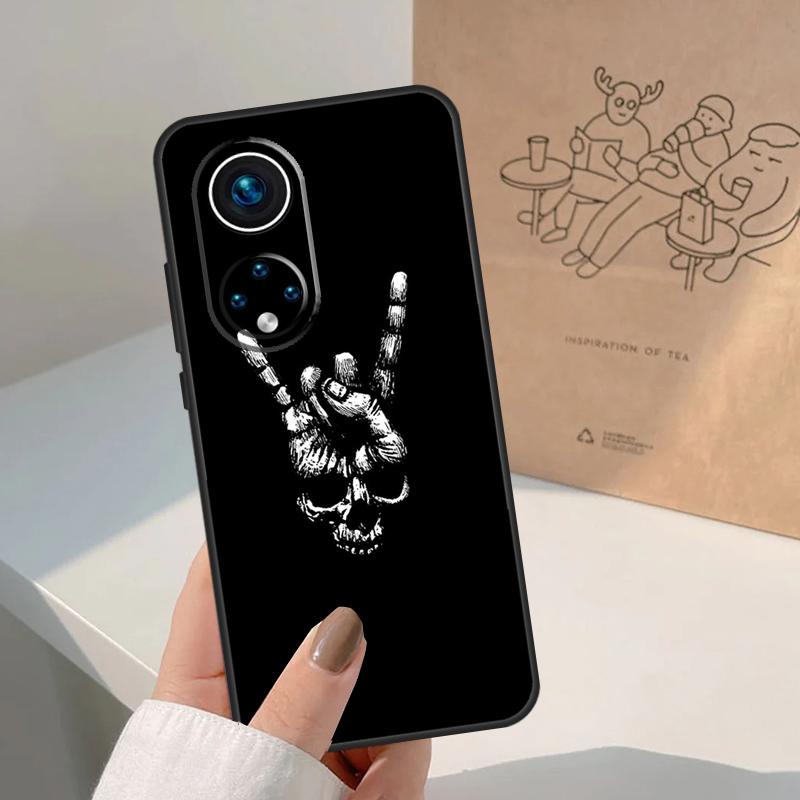 Чехол Rock and Roll Skull для Honor Magic 8 Pro 7 6 5 Lite Чехол для Honor 200 400 50 70 90 X8a X8b X9a X9b X9c