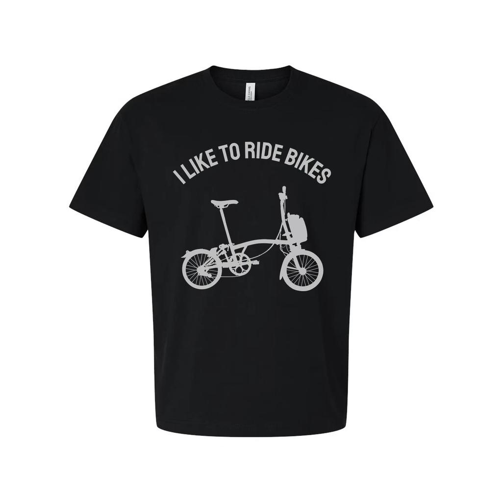 I Like To Ride Bikes Graphic Unisex Bicycle Print T Shirt With Subtle Front Desi