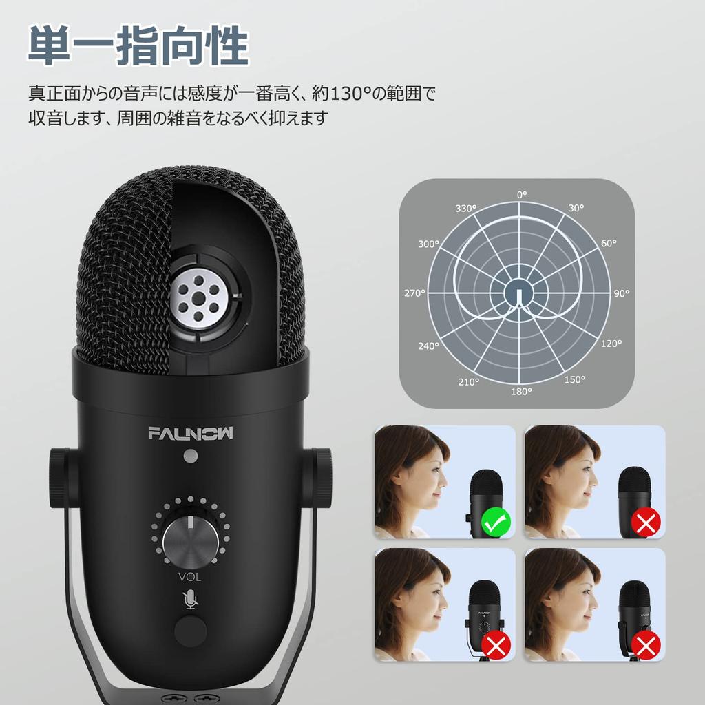 Конденсаторный микрофон Faunow USB однонаправленный ПК кнопка отключения звука шумоподавление с микрофонной стойкой светодиодная подсветка регулировка громкости игра в прямом эфире