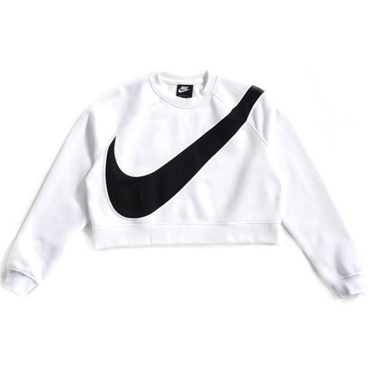 Nike Sportswear Swoosh Fleece Crew Sweatshirt Unisex Tops White BV3934-100