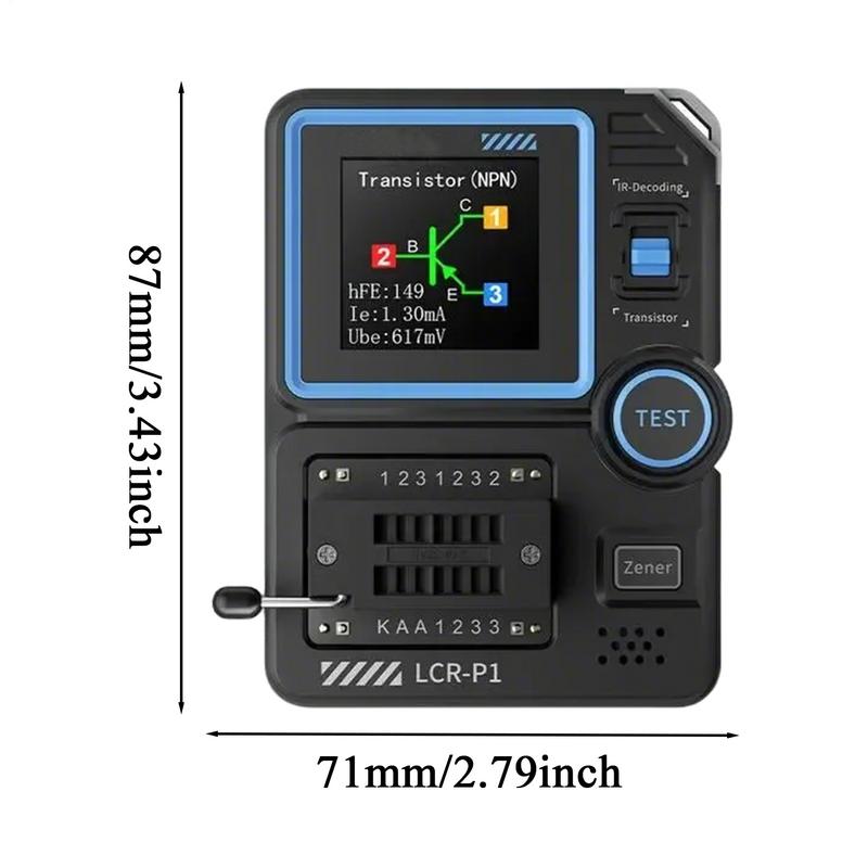 LCRP1 Тестер транзисторов Диод Триод Транзистор Измеритель емкости Измеритель сопротивления LCRESR Многофункциональный инструмент для тестирования