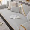 Bronzing Jacquard Sofa Cover Nordic Gold Edge Plush Non-slip Sofa Cover Cushion Modern Winter Dust-proof Sofa Seat Cover Decor