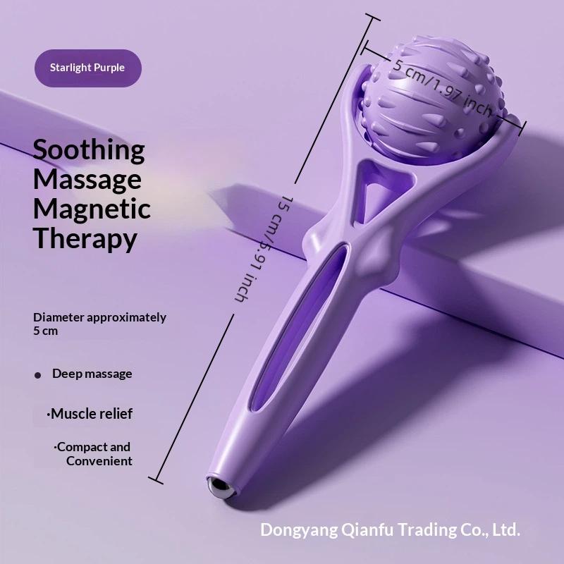 Portable Handheld Roller Massager - Deep Tissue Massage Tool for Arm, Leg & Body Fatigue Relief, Yoga Ball Compatible
