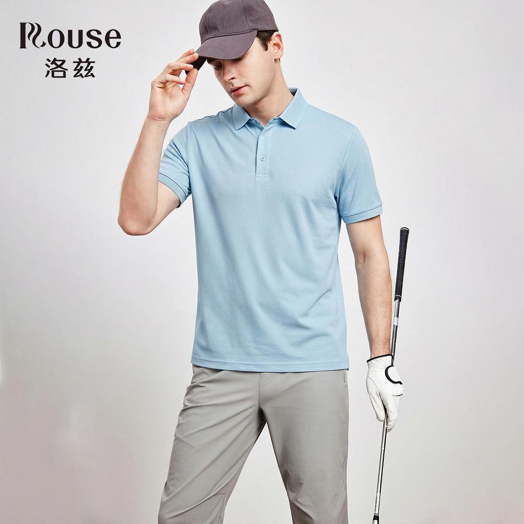 [30.8% Mulberry Silk&Cotton&Linen] Summer Short sleeved T-shirt Business Men's Casual Polo Shirt