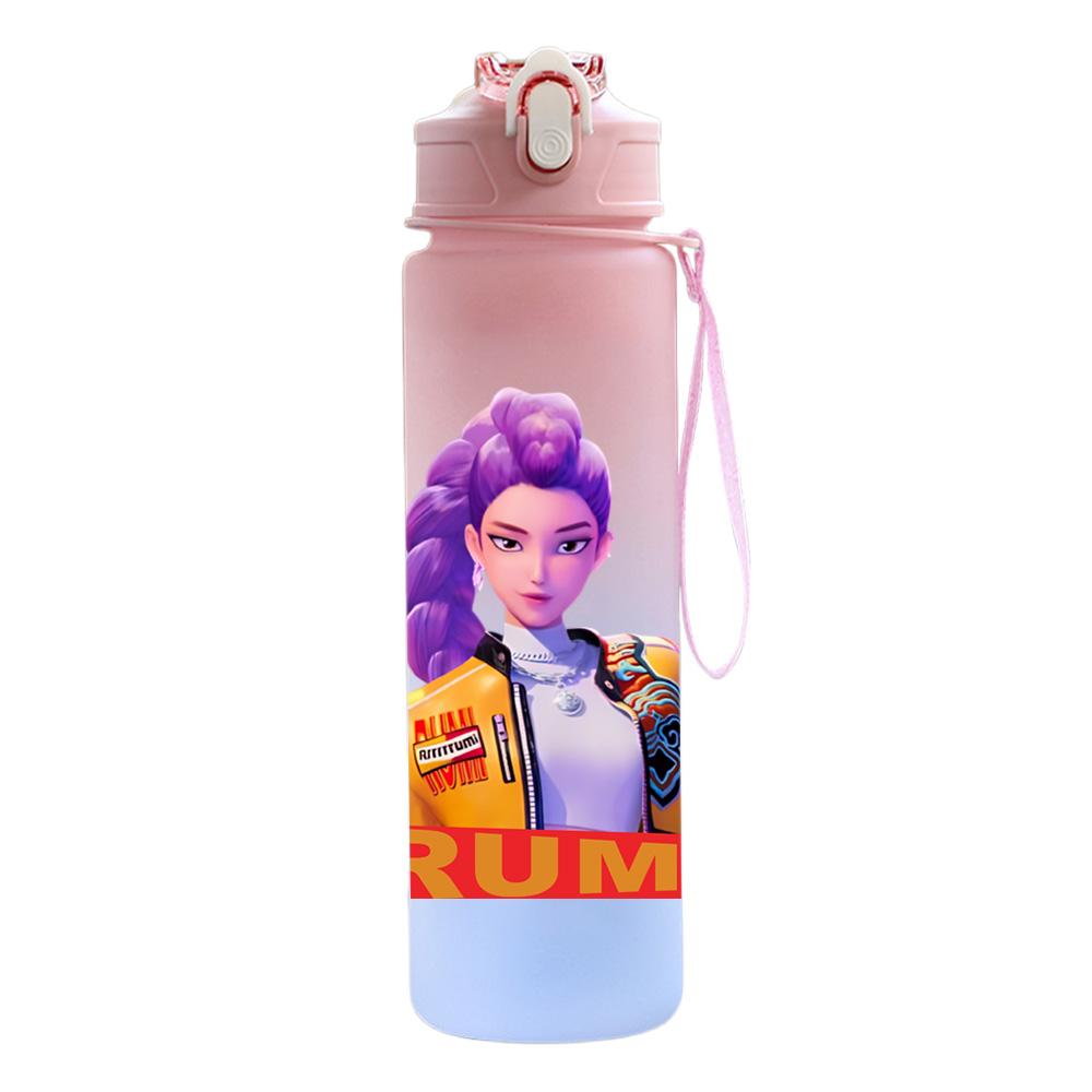 750Ml Water Bottle Demon Hunters Printed Large Capacity Drinking Cup Portable Outdoor Sports Water Cup Children Kid Gift
