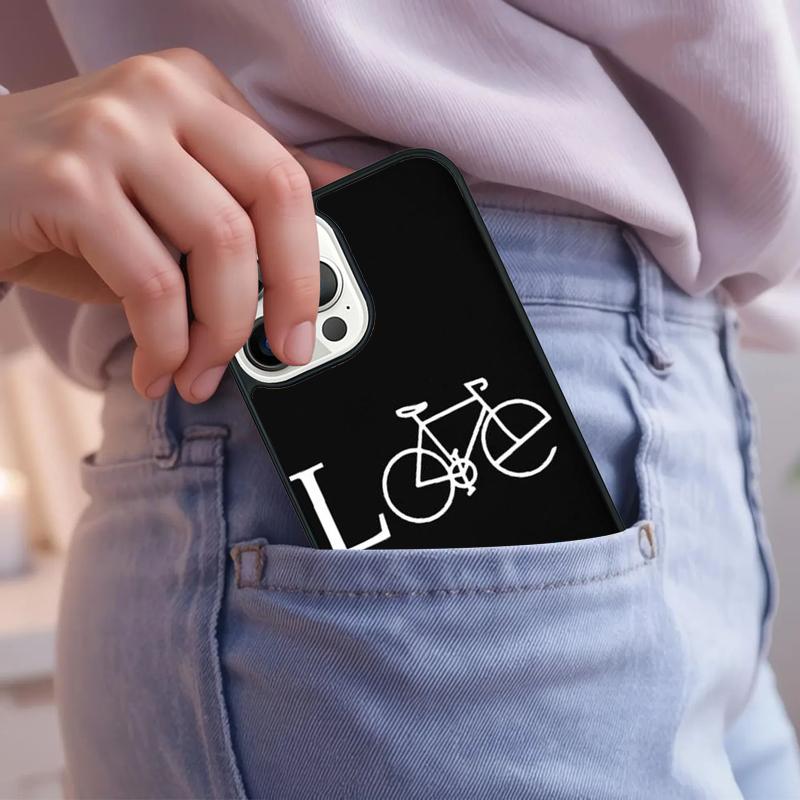 Love Bike Bicycle Phone Case For iPhone 17 Air 15 16e 14 13 Pro Max Coque 12 11 Pro Max PLUS cover