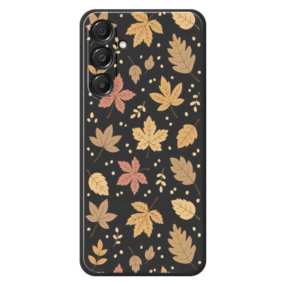 For Samsung Galaxy A16 5G/4G Case Leaves Pattern Printing Straight Edge TPU Phone Back Cover
