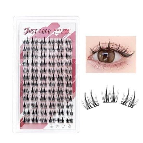 False eyelashes partial natural lash cluster effect large capacity handmade (BlazingRose 02)