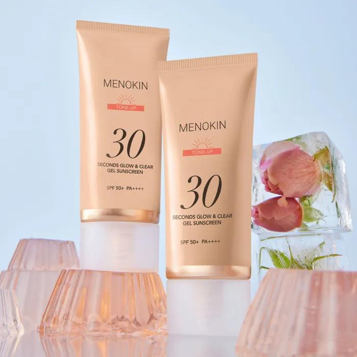 Menokin 30 Seconds Glow & Clear Gel Sunscreen Tone Up 50ml SPF50+ PA++++
