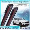 Передние дворники для Volvo XC40 Аксессуары 2018- Двухслойные резиновые щетки Двойная очистка Стеклоочистители Автоаксессуары