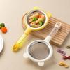 Мелкоячеистое сито с пластиковой ручкой, сито для пищевой муки, инструмент для детского питания