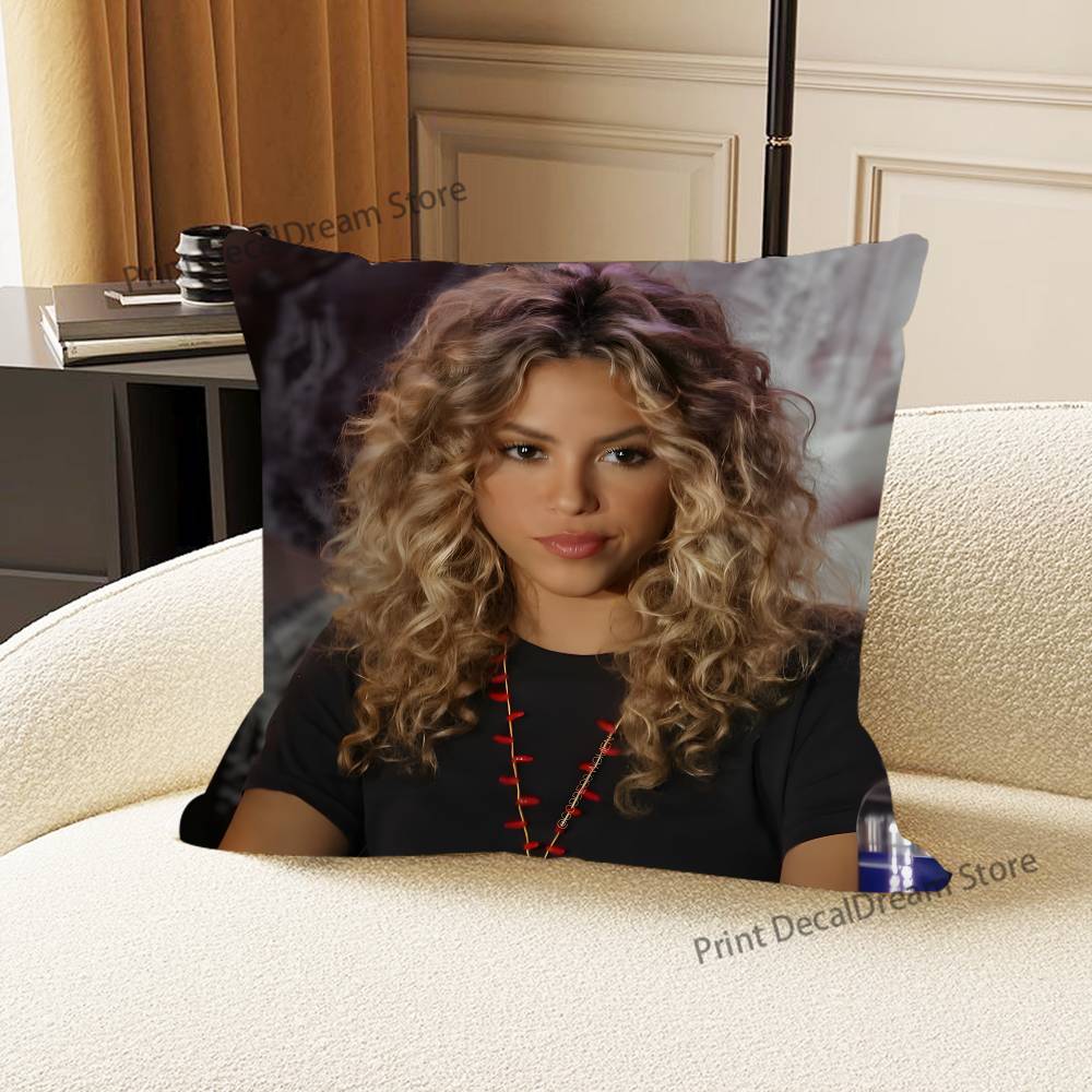 Singer SShakira Pillow Case For Sofa Decor Car Office Room Printing Cushion Cover Decorations and Protector