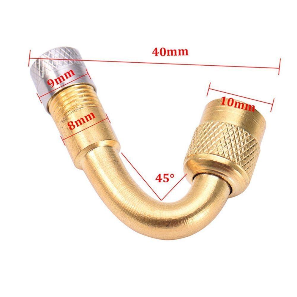 Латунный воздушный вентиль для шин с углом 45/90/135 градусов и адаптером-удлинителем, разноцветный, для легковых, грузовых автомобилей, мотоциклов, велосипедов, запчасти