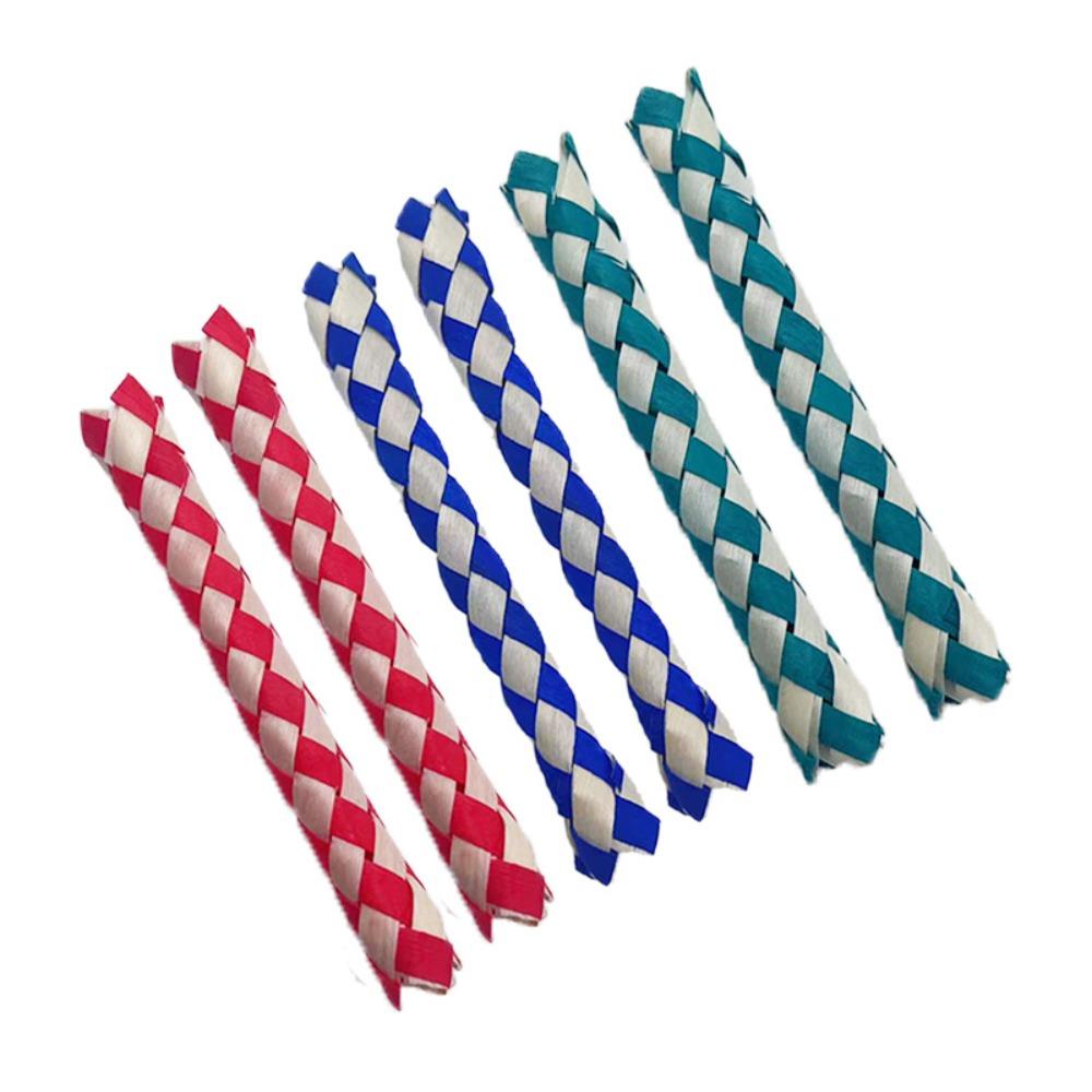 3PCS/5PCS/6PCS Stress Relief Chinese Finger Trap Natural Bamboo Bird Chew Toy Puzzle Toy Gag Gift