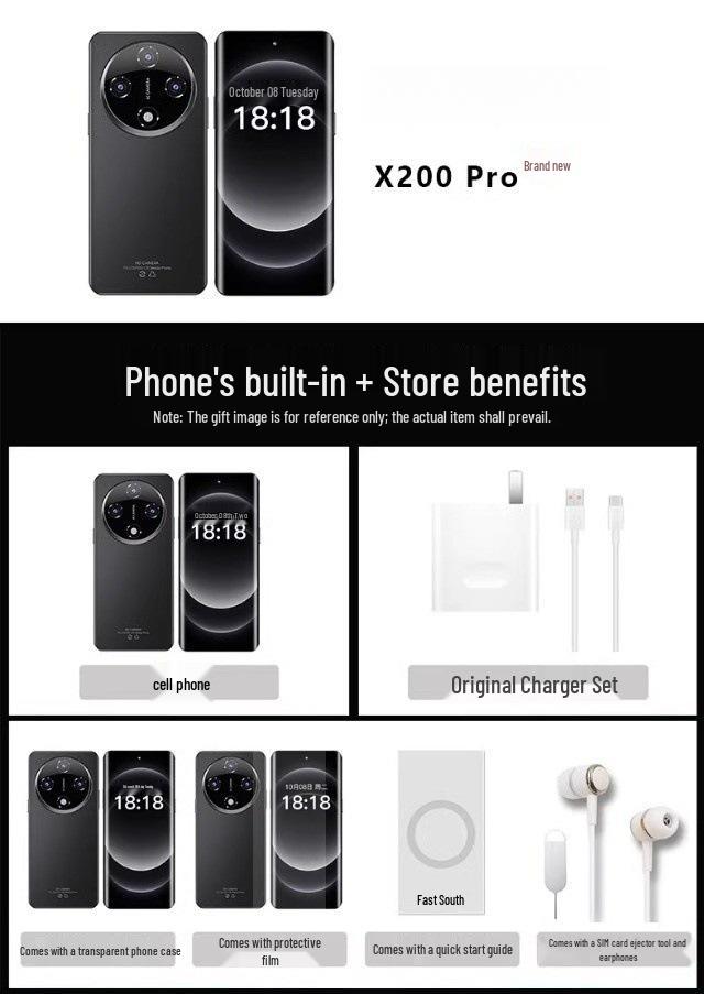 Смартфон X200pro 5G с двумя SIM-картами: Новый, Оригинальный, Доступный для студентов