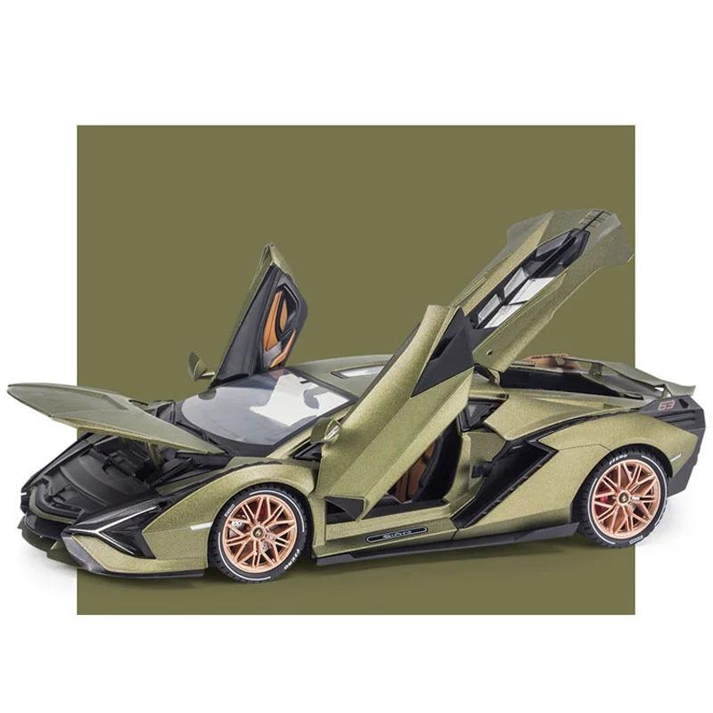 1/18 Lambor Модель автомобиля литой сплав мальчиков игрушка SIAN FKP37 суперкар высокая имитация 4 двери открываются со светом коллекции детские игрушки
