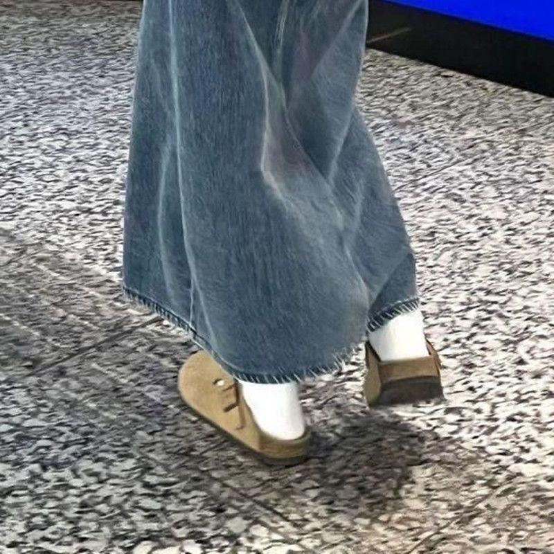 Женские осенние закрытые тапочки в ретро-стиле - Удобные, с мягкой подошвой, для универсальной уличной носки