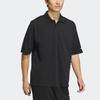 Adidas Tech Polo Shirt Letter Pattern Print Outdoor Quick-Dry Sports Short Sleeve Polo Men Polo Shirts Black IC4421