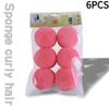 6PCS Lazy Sleeping Curly Hair Sponge Ball Hair Curl, Strawberry Type Does Not Hurt Soft Hair Curler