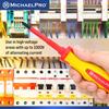 MichaelPro MP002030 Набор отверток для электрика VDE с изоляцией, профессиональная крестовая отвертка, плоская отвертка, сталь, 6 предметов, CR-MO