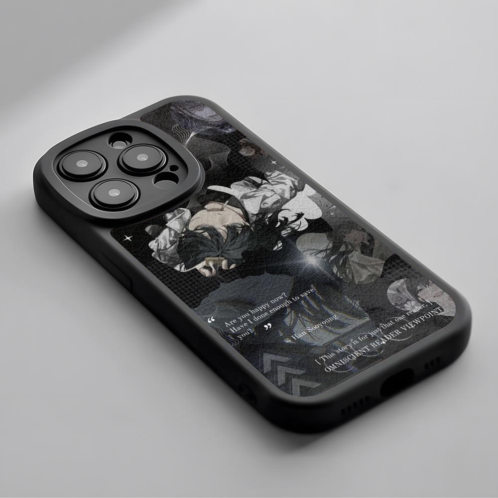 Чехол для телефона Orv Korean comics design для iPhone 16 15 14 13 12 11 Plus Pro Max, высококачественный роскошный силиконовый чехол из натуральной кожи ягненка, черный