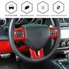 Car Steering Wheel Moulding Cover Trim For 2009-14 Dodge Challenger Charger Red