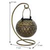 Dhoop & Tea Light Candle Holder/Lantern Hanging Antique Gold Finish for Diwali Gifts | Home Decoration | Gifts | Home Decor