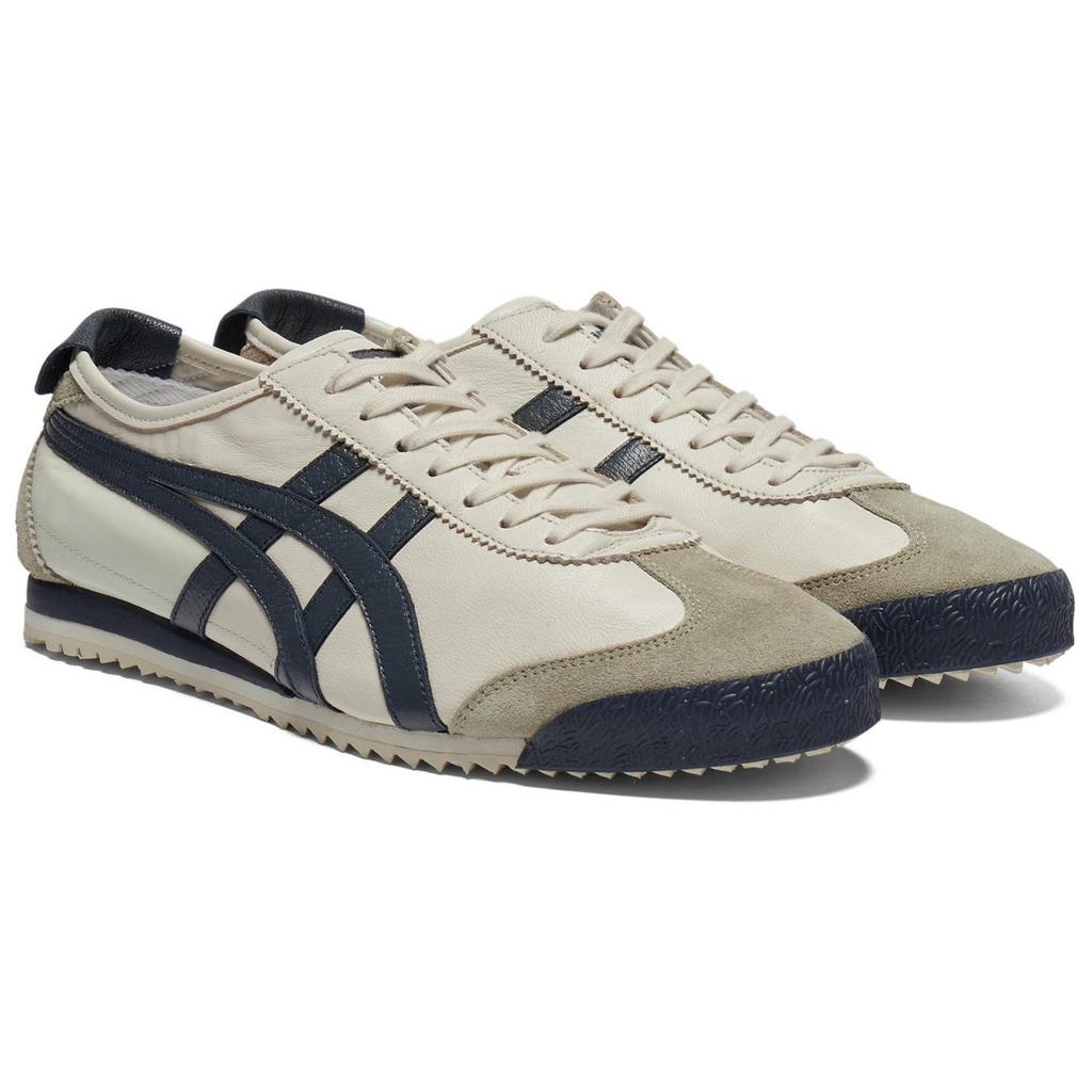 Onitsuka Tiger MEXICO 66 Anti-Slip Wear-Resistant Low-Top Casual Shoes Unisex Beige Blue Sneakers 1183C319-200