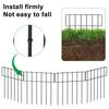 5 Pcs Animal Barrier Fence No Dig Iron Garden Fence Rustproof Metal Fences Border for Rabbits And Dogs Ground Defense Outdoor Yard Patio Protection