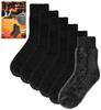 PIENILO Hokamaro Extra Thick Winter Thick Room Business Sizes Set Black Men's Socks, Fleece-Lined, Warm, Socks, Socks, Black, 25-27cm, 3-Pair (3