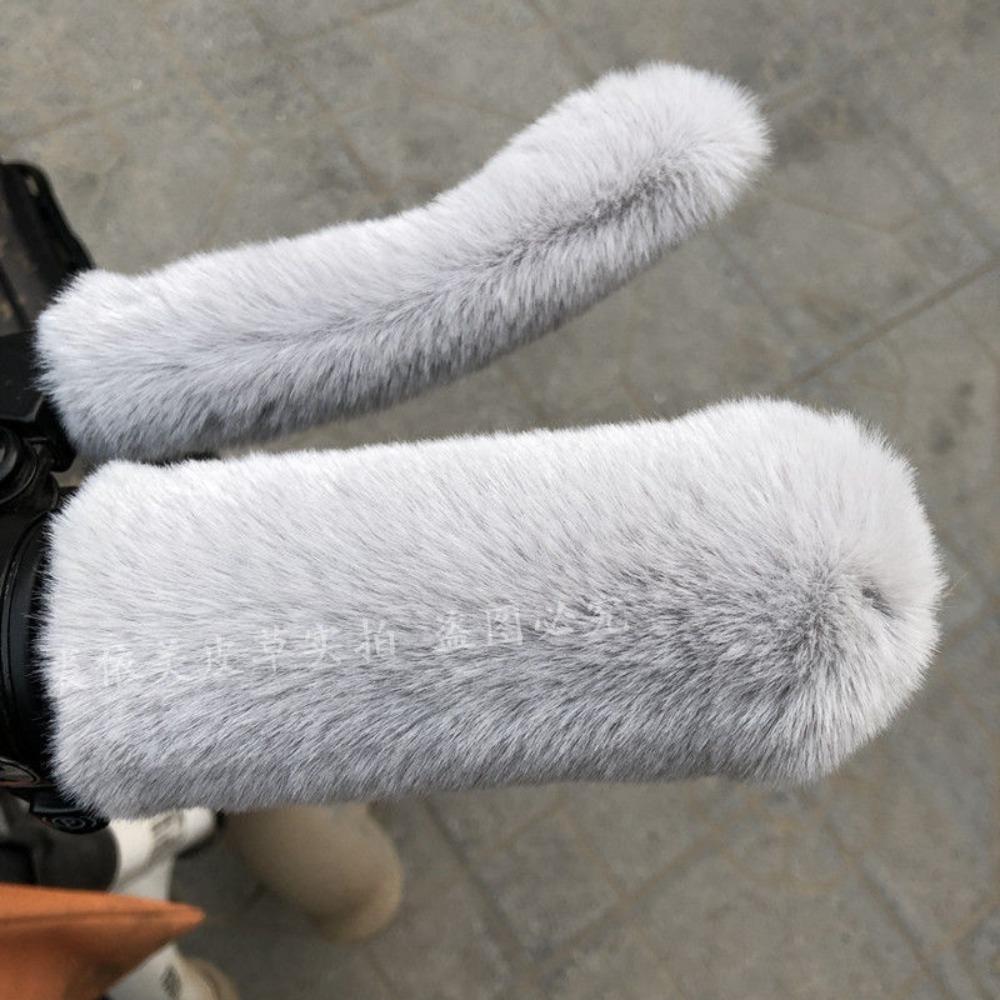 A Set Warm Insulation Motorcycle Handle Guards Three-Wheeled Plush Hand  Winter Riding