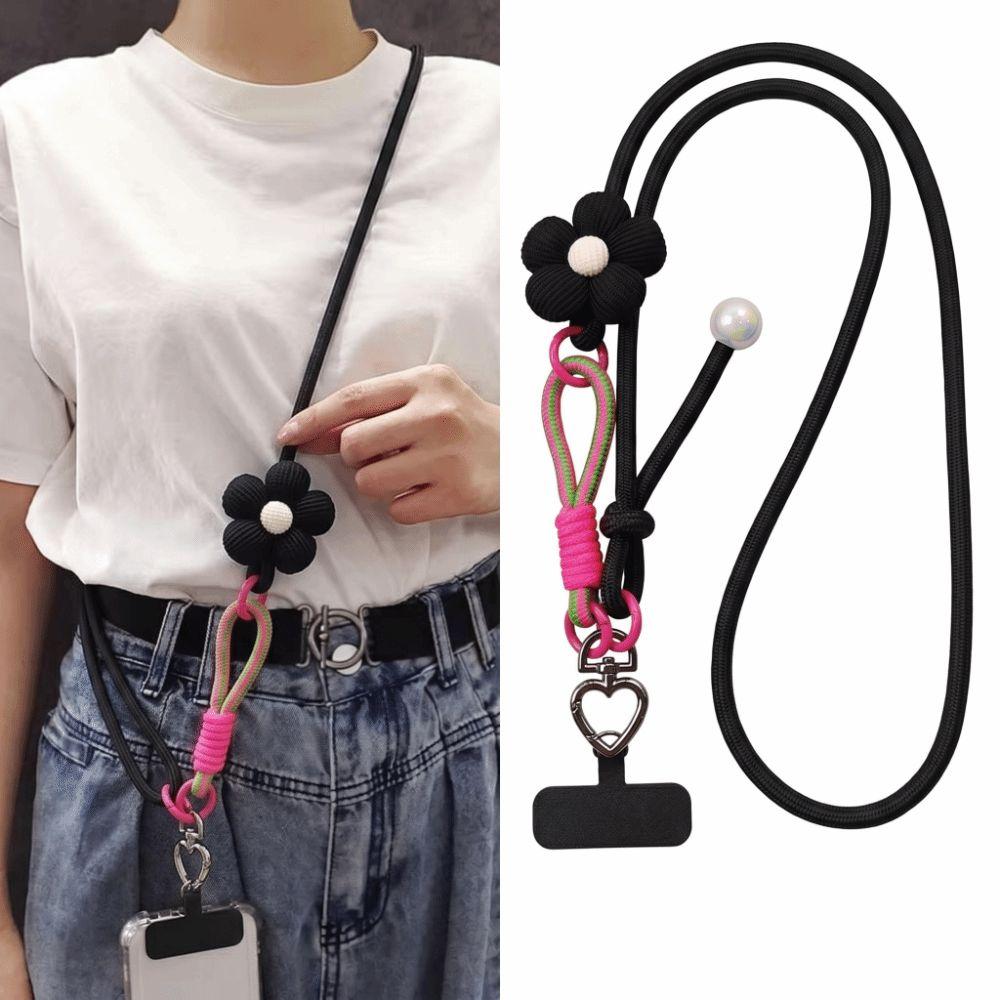 Multi-functional Phone Crossbody Strap Colorful Woven Mobile Phone Neck Strap Daily Carry
