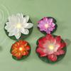 6PCS LED Multicolor Lotus Sensor Night Lamp Floating WaterGlow Flower Lamps Garden Fish Tank Decor Festive Wishing Lotus Light