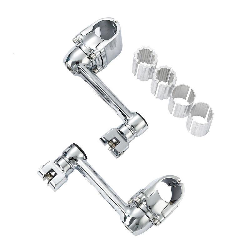 Motorcycle 25mm 32mm 35mm Footrests Front Foot Peg Mount For Honda Goldwing 1800 GL1800 Black/Chrome