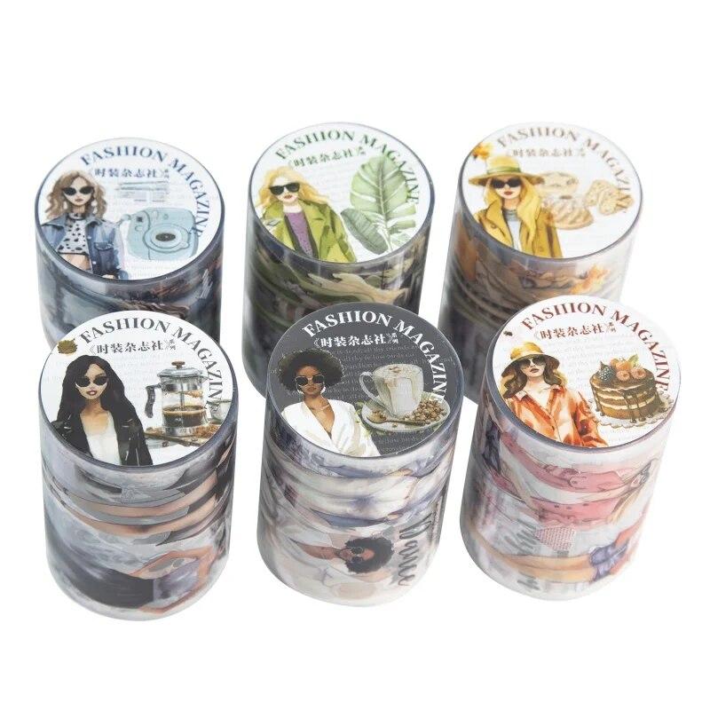 Мистер. Бумага 6 стилей 200 см/рулон ПЭТ-лента для сращивания Европейская и американская фигурка Материал справочник декоративные наклейки