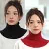 Solid Color Wraps Knitted Bib Warm Scarf Wool Scarf Simple Turtleneck Fake Collar  Autumn Winter