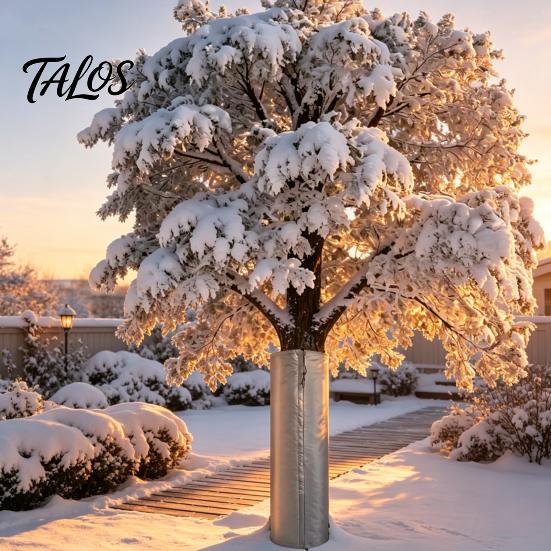 Palm Tree Protection Protector, Aluminum Foil Wrap, Trunk Guard with Oxford Cloth Wrap Drawstrings, Winter Insulation Cover for Outdoor Garden