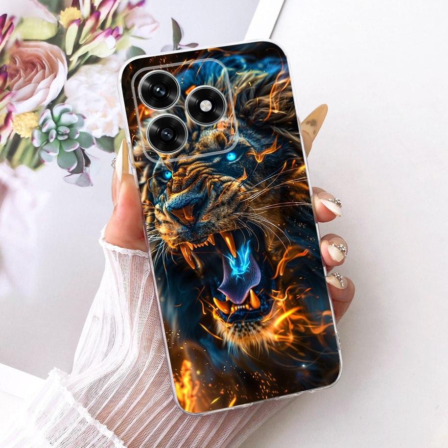 Чехол для Honor X5c Plus NLA-LX1 NLA-LX2P Funda Крутой Дракон Тигр Волк Лев Мультяшный Мягкий Силиконовый Бампер Для Honor X5c X 5C Coque