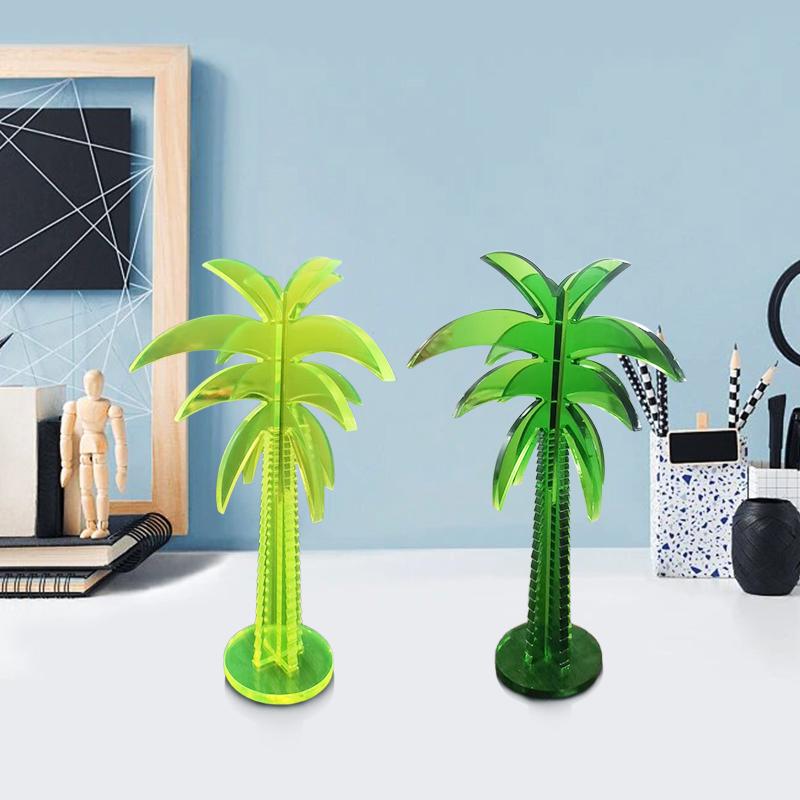 1PC Palm Tree Boho Vibrant Sculptural Decor Modern Acrylic Minimalist Decorative Space Neon Multicolour