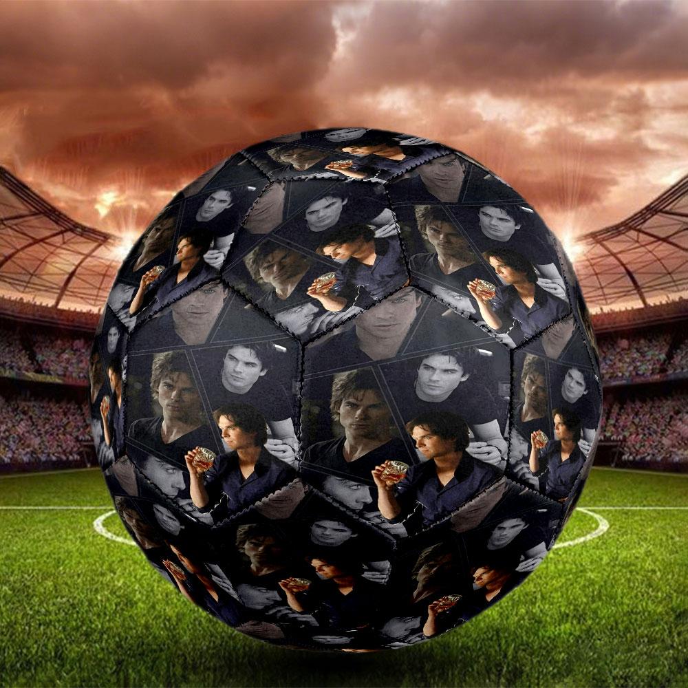 Damon Salvatore Print Size 5 Soccer Ball, Standard Match Football for Sports Game and Team Practice, Ideal Gift for Soccer Fans