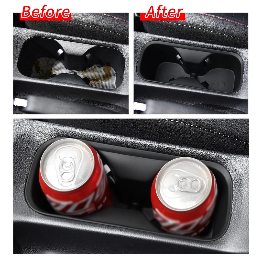 Right Rudder for Hyundai I30 I30 N Cup Holder Storage Box Shock-Absorbing Central Armrest Cup Tray TPE Car Accessories