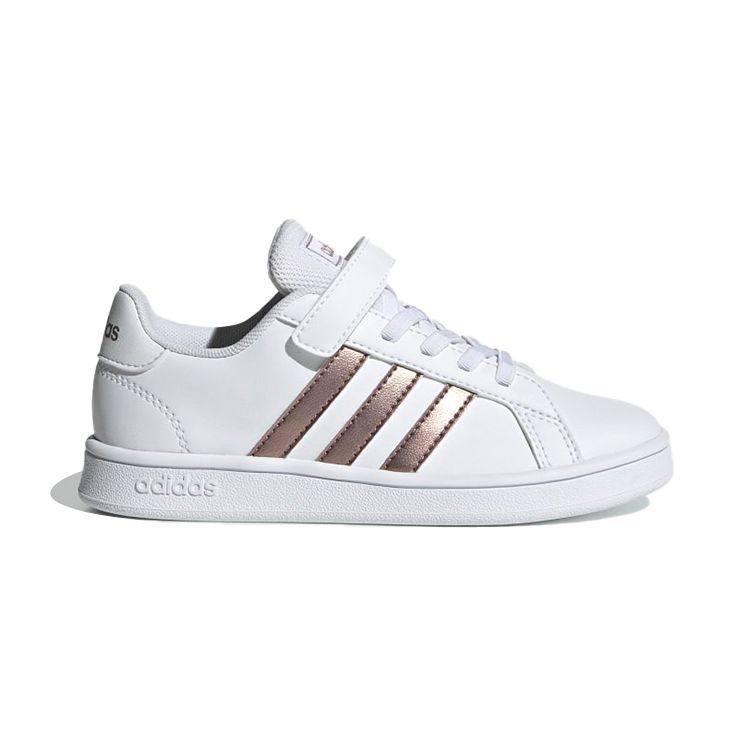 Adidas Neo Grand Court Low Top Kids Sneakers Kids Sneakers White Platinum EF0107
