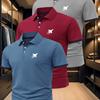3Pcs Set Men's Polo Shirt, Fashionable Business Casual Lapel, Summer Breathable Short Sleeve Comfortable Lapel Polo Shirt Top, Gift