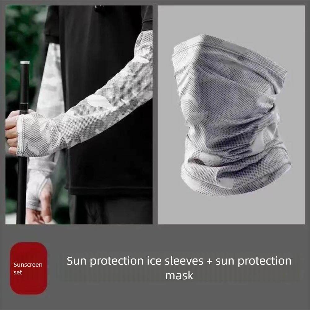 Breathable Men's Sunscreen Sleeves Camouflage Fishing Sleeves Fashion Neck Gaiter Sports