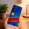 Democratic Republic Congo Flag Phone Case For Samsung S26,S25,S24,S21,S22,S23,S30,Ultra,S20,Plus,Fe,Lite,5G Black Cover