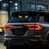 Автомобильный динамический свет Devil Eye для заднего лобового стекла автомобиля, управление через приложение, анимированный светодиодный дисплей, треугольник / полукруг, забавный световой знак Eye