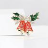 Delicate Alloy Enamel Christmas Bell Brooch Atmosphere Creative Men'S And Women'S Suit Coat Corsage Ornament Pin