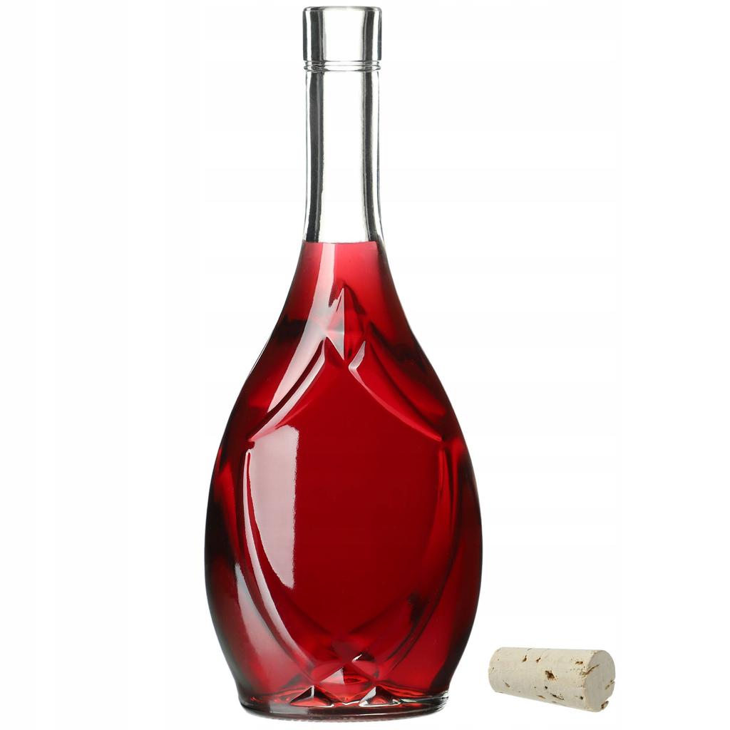 KADAX Стеклянная Бутылка для Вина 500мл с Пробкой Оливковое Масло Уксус Самогон Алкоголь Ликер